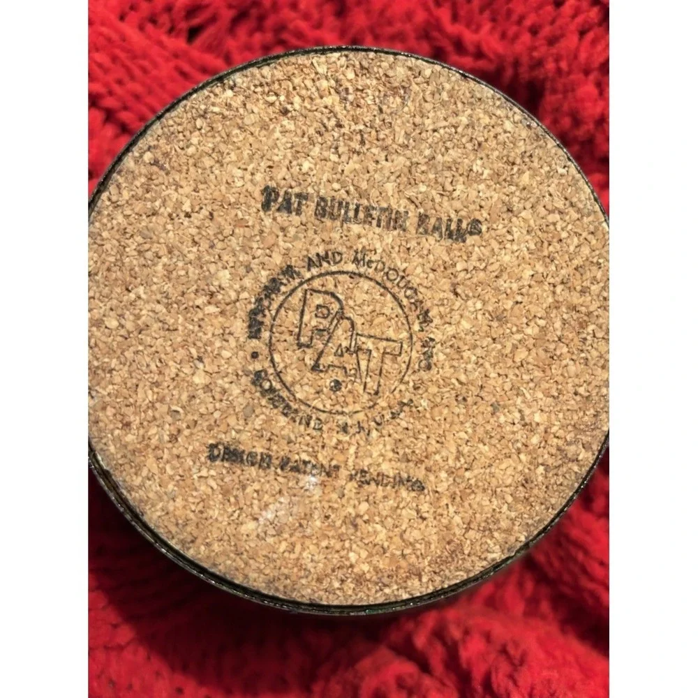 Vintage PAT Bulletin Ball, 1970s Retro Ketcham & McDougall, Roseland NJ, Cork